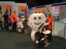 Molar and Tooth Fairy get D-Stressed in Glasgow Conference relaxation area. 